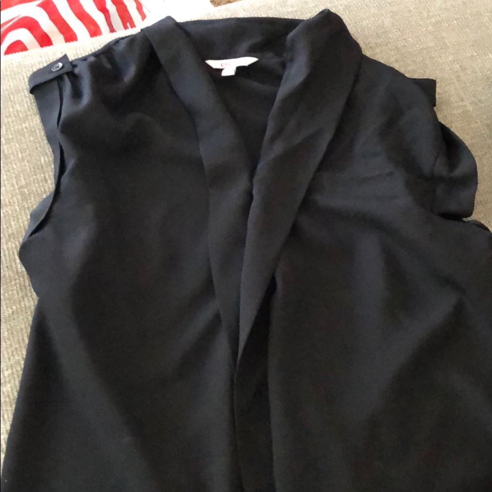 Button down black tank top